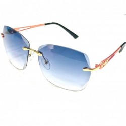 Rimless New Stylish Aviator UV Protected Unisex Sunglasses - CW18Y58Z939 $12.84