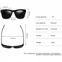 Rectangular Polarized Sunglasses for Men and Women Semi-Rimless Frame Driving Sun Glasses 100% UV Blocking - A - CG197TY6QHE ...