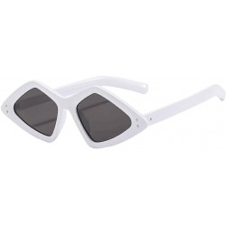 Sport Sport Sunglasses New Retro Classic Trendy Stylish Glasses for Men Women - White - C318UIDTQ2D $17.03