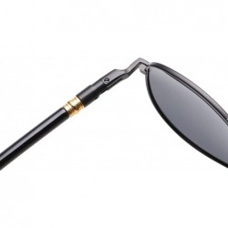 Aviator Men/Women Aviator Sunglasses - Polarized UV400 - Black - CM18EN8NTNK $14.57