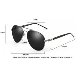 Aviator Men/Women Aviator Sunglasses - Polarized UV400 - Black - CM18EN8NTNK $14.57