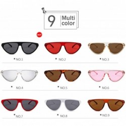 Round Sun Glasses for Woman Round Sunglasses Gossamer Candy Coloration Eyewear Casual Fashion Sunglasses (Color NO.2) - CU197...