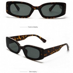 Square Women Men Vintage Square Eye Sunglasses Unisex UV400 Mirrored Glasses Fashion Eyewear - Coffee - CB1908N94UG $6.64