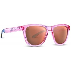 Wrap Lutzka X Skateboarding Sport Sunglasses Pink/Black with Polarized Rose Gold Mirror Lens - CO18R2EO49A $25.51