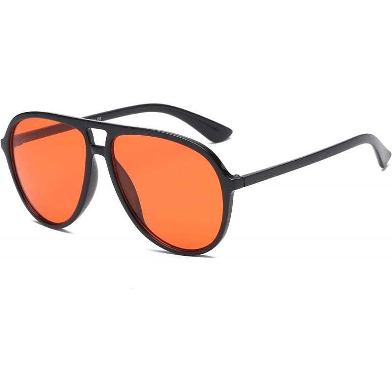Goggle Unisex Funky Fashion Oversized Aviator Sunglasses - Red - CZ18WU8Z56D $24.76