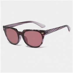 Square Square Sunglasses for Women Rivet Eyeglasses UV400 - C3 Purple Red - C71987AGRKZ $13.80