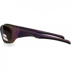 Sport Mens TAC Polarized Lens Classic Warp Sport Performance Plastic Sunglasses - Black Brown - CV18HGH3S6K $14.73