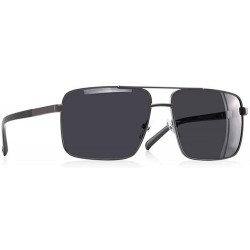 Square 2019 NEW DESIGN Men's Glasses Polarized Sunglasses Men Driving C1Matte Black - C2gun - C518Y4RQN9L $36.16