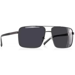 Square 2019 NEW DESIGN Men's Glasses Polarized Sunglasses Men Driving C1Matte Black - C2gun - C518Y4RQN9L $32.33
