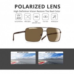 Square 2019 NEW DESIGN Men's Glasses Polarized Sunglasses Men Driving C1Matte Black - C2gun - C518Y4RQN9L $34.88