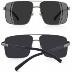 Square 2019 NEW DESIGN Men's Glasses Polarized Sunglasses Men Driving C1Matte Black - C2gun - C518Y4RQN9L $16.59