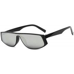Goggle 2019 New Retro Ladies Street Beat Sunglasses One Goggles Brand Glasses Sun Visor - Black Silver - CD18TDZ8R8D $22.98