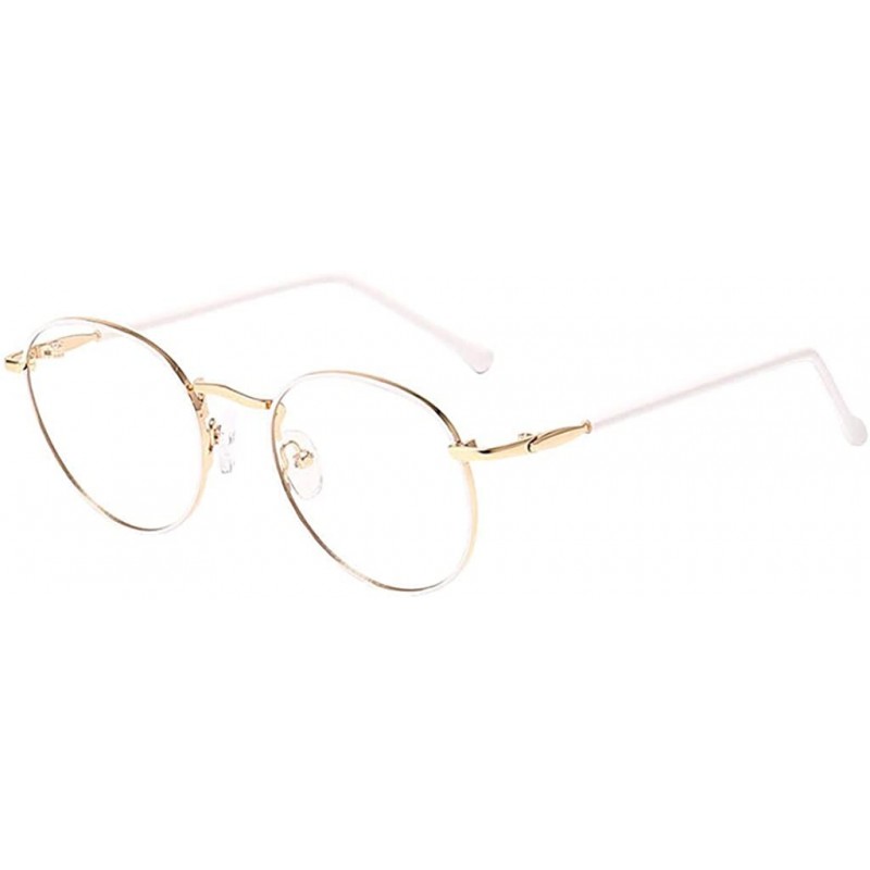 Rimless Blocking Glasses Lightweight Computer 2DXuixsh - Gold White - C3196Z0Y0N2 $8.66