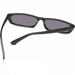 Oversized Classic Retro Designer Style Rectangle Sunglasses for Women PC PC UV 400 Protection Sun glasses - Black Gray - CU18...