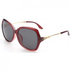Oversized Women Fashion Polarized Sunglasses Classic Oversized Eyewear Temperamental sunglasses with Case UV400 Protection - ...