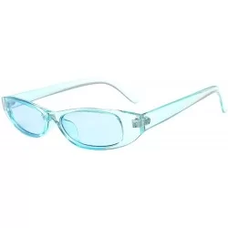 Oval Retro Vintage Clout Cat Unisex Sunglasses Rapper Oval Shades Grunge Glasses - L - C1193XH5S9E $8.21