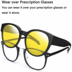 Cat Eye Polarized Oversized Fit over Sunglasses Over Prescription Glasses with Cat Eye Frame for Women&Men - CG199C0SXXD $22.61