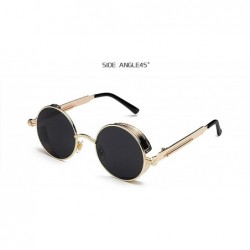 Square Round Steampunk Sunglasses Men Women Luxury Eyewear Mirror Punk Sun Glasses Vintage Female Male Eyeglasses - C3 - CG19...