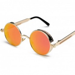 Square Round Steampunk Sunglasses Men Women Luxury Eyewear Mirror Punk Sun Glasses Vintage Female Male Eyeglasses - C3 - CG19...