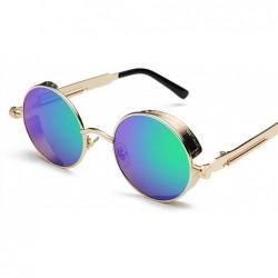 Square Round Steampunk Sunglasses Men Women Luxury Eyewear Mirror Punk Sun Glasses Vintage Female Male Eyeglasses - C3 - CG19...
