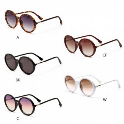 Round 1Pair Semi-metal Round Sunglasses Driving Shades Sun Glasses Gift for Friends - Coffee - CR199QHAANQ $15.58