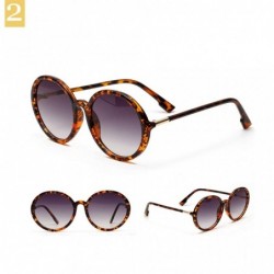 Round 1Pair Semi-metal Round Sunglasses Driving Shades Sun Glasses Gift for Friends - Coffee - CR199QHAANQ $15.58