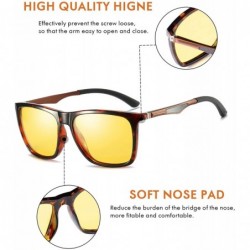Rimless Vintage Polarized Sunglasses for Men Retro Women Square Sun Shades Driving Glasses UV400 Protection with Case - CH18U...
