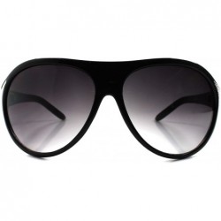 Shield Designer Celebrity Fashion Mens Womens Large Oversized Shield Sunglasses - Black 1 - CV189RELWRS $13.67