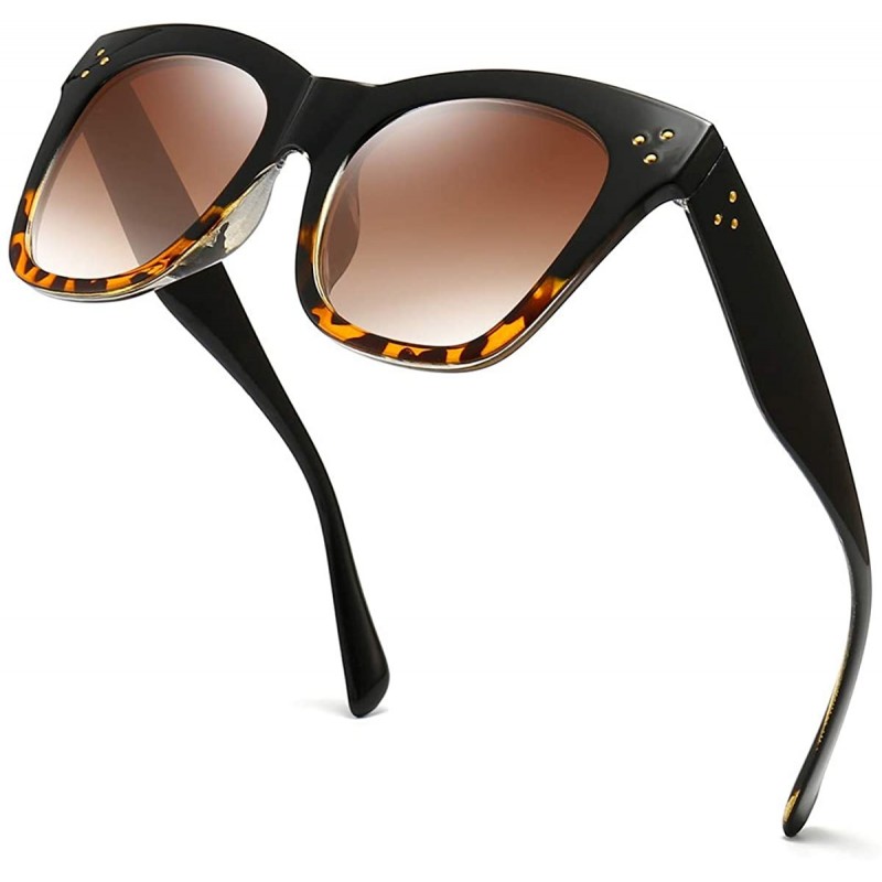 Oversized Oversized Square Sunglasses for Women Fashion Designer Big Shades Gradient Women Sunglasses - C5197EMGOO4 $11.04