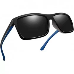 Square Polarized Sunglasses TAC Lenses 100% UV Blocking Casual Models for Men & Women - Blue - C818QCGK9EC $18.05