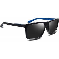 Square Polarized Sunglasses TAC Lenses 100% UV Blocking Casual Models for Men & Women - Blue - C818QCGK9EC $7.46