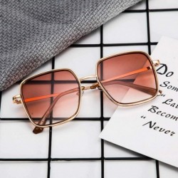 Round Oversized Sunglasses for Women- Tigivemen Polarized Fashion Vintage Eyewear polarized uv protection Glasse - Gold - C31...