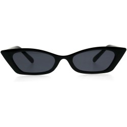 Cat Eye Womens Mod Plastic Rectangular Cat Eye Sunglasses - Black - CY18GQYIMXM $12.04
