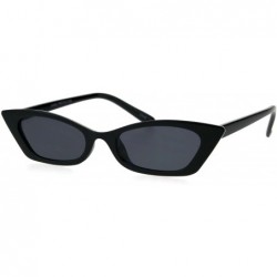 Cat Eye Womens Mod Plastic Rectangular Cat Eye Sunglasses - Black - CY18GQYIMXM $12.04