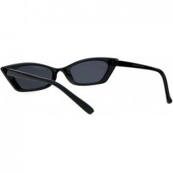 Cat Eye Womens Mod Plastic Rectangular Cat Eye Sunglasses - Black - CY18GQYIMXM $12.04
