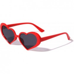 Butterfly Amour Retro Heart Shaped Fashion Sunglasses - Red - C0196MSWMI8 $14.88