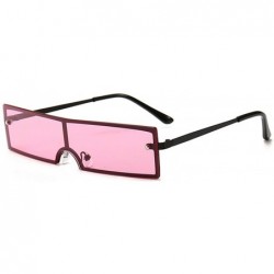 Aviator Vintage Metal Frame Small Sun Glasses Female Skinny Cat Eye Eyewear - As Picture-5 - C818W8X40OM $21.26