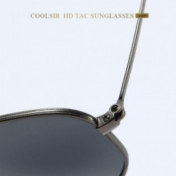 Round Sunglasses Polarized Antiglare Anti ultraviolet Travelling - Blue - C818WLGHEL0 $18.76