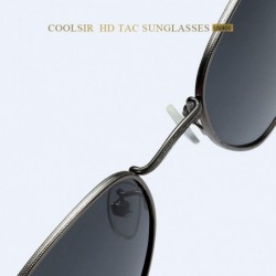 Round Sunglasses Polarized Antiglare Anti ultraviolet Travelling - Blue - C818WLGHEL0 $18.76