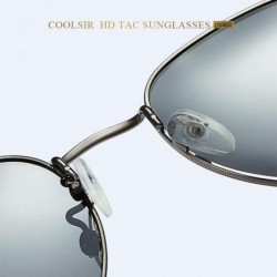 Round Sunglasses Polarized Antiglare Anti ultraviolet Travelling - Blue - C818WLGHEL0 $18.76