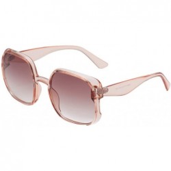 Square Sunglasses Polarized Fashion Lightweight - A - CK194XN4G45 $17.15