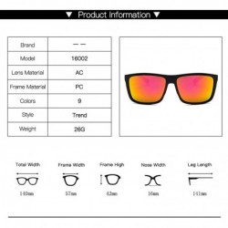 Square Fashion Sunglasses Men Square Sun Glasses Brand Designer UV400 Protection Shades Oculos De Sol Hombre Driver - C7 - CX...
