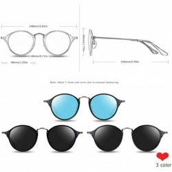 Oval Timeless Retro Polarized Circle Sunglasses for Women Al-Mg Rimmed Frame - CN194XM8CIY $26.98