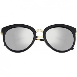 Round Retro Vintage Style Classic Men Women Inspired Round Circle Sunglasses 503 - Black Mirrored - C712FO3H6FV $32.52