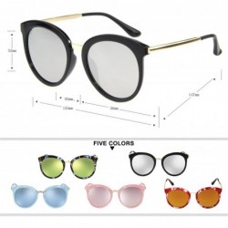 Round Retro Vintage Style Classic Men Women Inspired Round Circle Sunglasses 503 - Black Mirrored - C712FO3H6FV $32.52