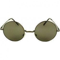 Round Retro Fashion Lennon Style Round Frame Sunglasses - Black - C211F79R3CT $10.53