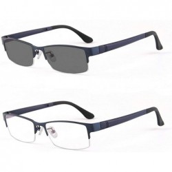 Sport Photocromic Lens Transition Business Frames Reading Glasses - Blue-photochromatic - CM188CSDYEN $17.59