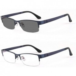 Sport Photocromic Lens Transition Business Frames Reading Glasses - Blue-photochromatic - CM188CSDYEN $34.70