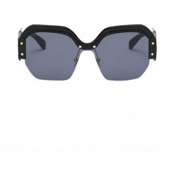 Aviator Women Vintage Sunglasses Retro Big Frame UV400 Eyewear Fashion Ladies - A - CW18SX6LE2Q $18.40