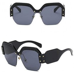 Aviator Women Vintage Sunglasses Retro Big Frame UV400 Eyewear Fashion Ladies - A - CW18SX6LE2Q $7.56